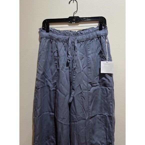NWT ~ Nicole Miller Wide Leg Pants Blue\Gray Size M~ Vintage Look Wash - Picture 3 of 10